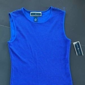 Karen Scott Blue Sleeveless Top